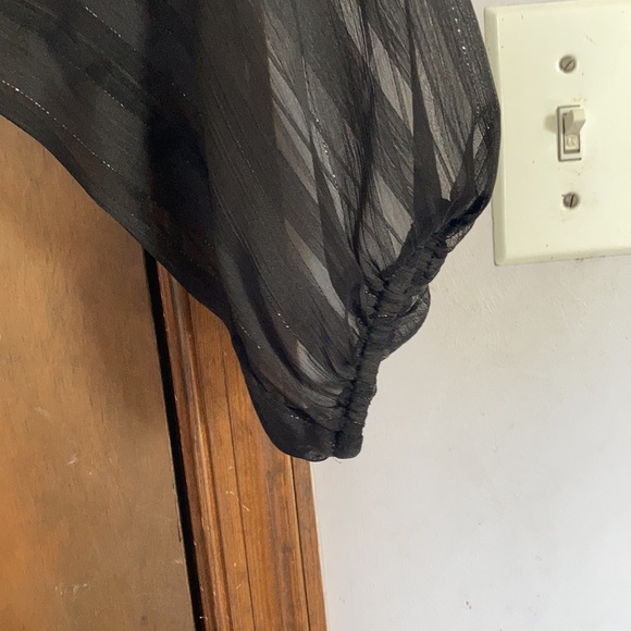 Connected apparel black dress sleeves w sheer stripes 6P 6 petite - Picture 7 of 15
